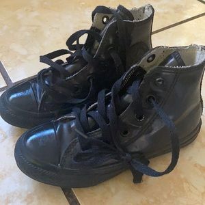 Black on black chuck Taylor’s